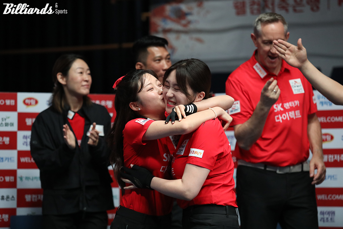 SK렌터카가 26일 열린 프로당구 PBA 팀리그 1라운드 5일 차 경기에서 승점3을 획득하며 1위 자리를 지켰다.  사진=고양/이용휘 기자