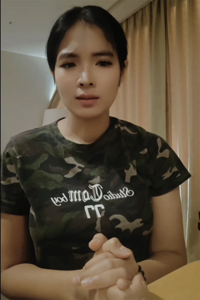 프로 당구선수 스롱 피아비가 자신의 SNS를 통해 "캄보디아는 전쟁을 원하지 않는다"라고 호소했다. 사진=스롱 피아비 SNS