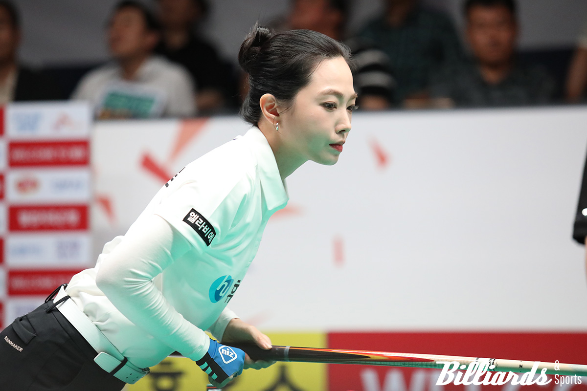 6세트에 출전한 차유람(휴온스)은 7:6으로 앞서며 김가영을 압박했지만, 마지막 8이닝에 역전패를 당하고 말았다.