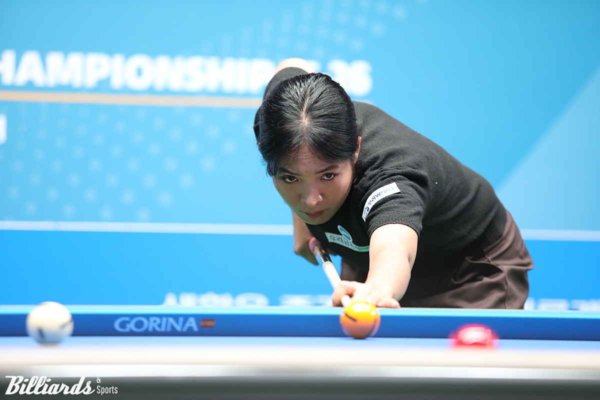 스롱 피아비(우리금융캐피탈)가 5일 오후 8시 10분에 벌어진 3차 투어 64강전에서 응우옌호앙옌니(에스와이)를 꺾고 32강에 진출했다.  사진=고양/이용휘 기자