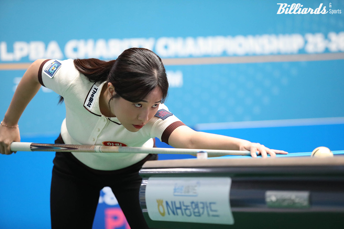 박정현(하림)이 LPBA 시즌 3차 투어에서 32강전까지 통과하며 16강에 진출했다.  사진=고양/이용휘 기자 