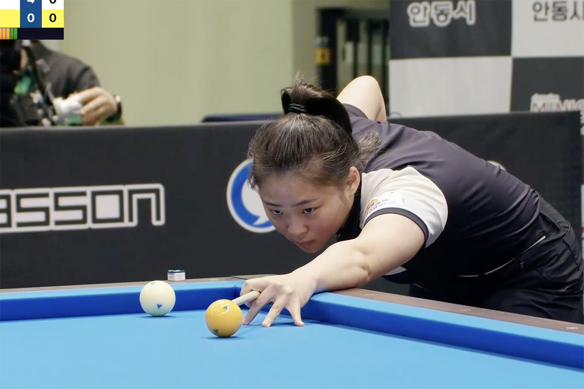 치열하게 따라붙으며 마지막까지 초접전을 벌인 김하은. 사진=SOOP 중계화면