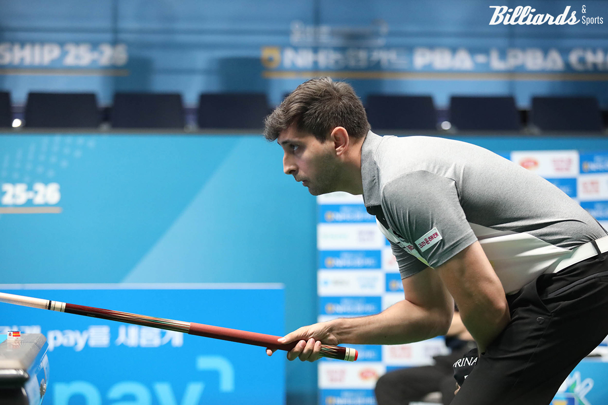 김도형1을 세트스코어 3-0으로 꺾은 '2차 투어 우승자' 다비드 마르티네스(크라운해태).
