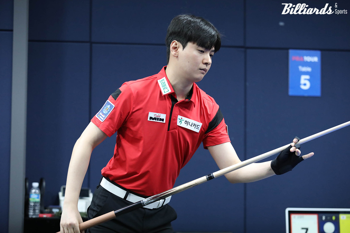 김홍민과 32강에서 대결하는 신정주(하나카드).