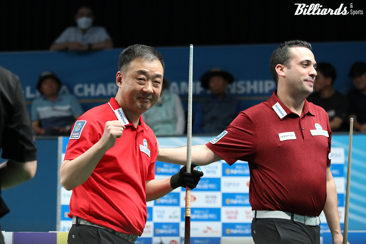 승리 후 주먹을 불끈 쥔 엄상필.