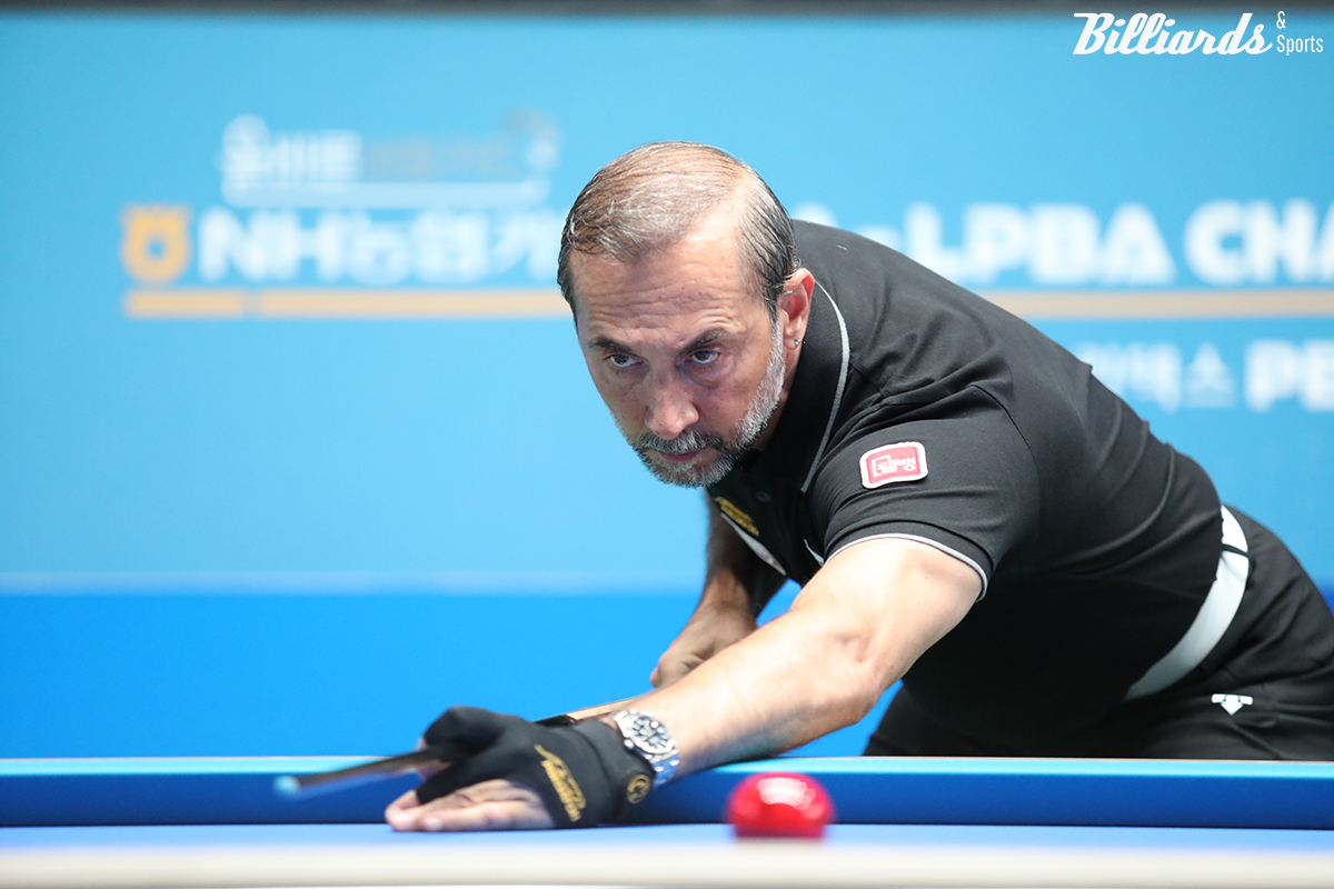 세미 사이그너(웰컴저축은행)가 3차 투어 8강전에서 김남수를 세트스코어 3-1로 꺾고 준결승에 진출했다.  사진=고양/이용휘 기자