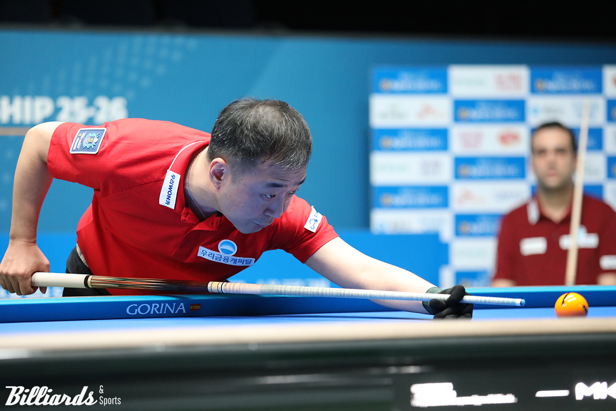 한국 선수 중 유일하게 준결승에 진출한 엄상필(우리금융캐피탈)이 다니엘 산체스(웰컴저축은행)와 1년 만의 리벤지매치를 벌인다.  사진=고양/이용휘 기자