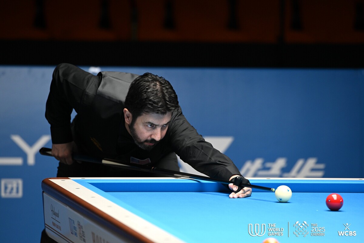 두 번째 경기에서 야스퍼스를 꺾고 B조 2위 자리를 차지한 페드로 피에드라부에나(미국).