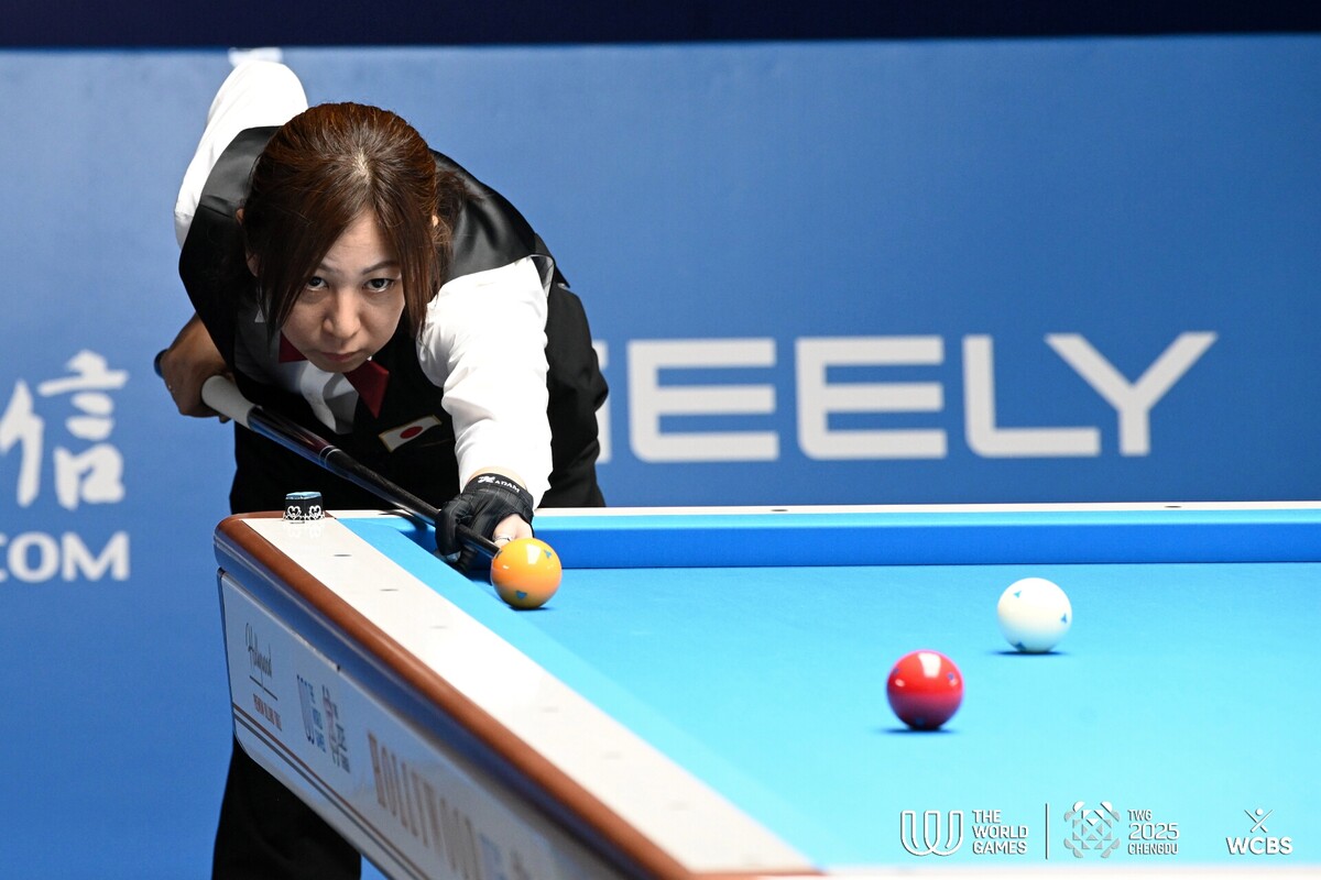 한국 선수들이 출전을 포기하며 기회를 얻은 미야시타 아야카(일본)가 월드게임에서 처음 열리는 여자 3쿠션 종목 결승에 진출해 초대 챔피언에 도전하게 됐다.  사진=WCBS 제공