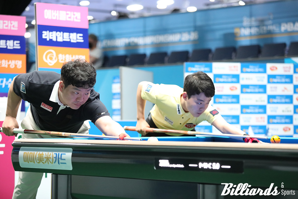 김영원과 이대웅의 128강전 뱅킹 장면.