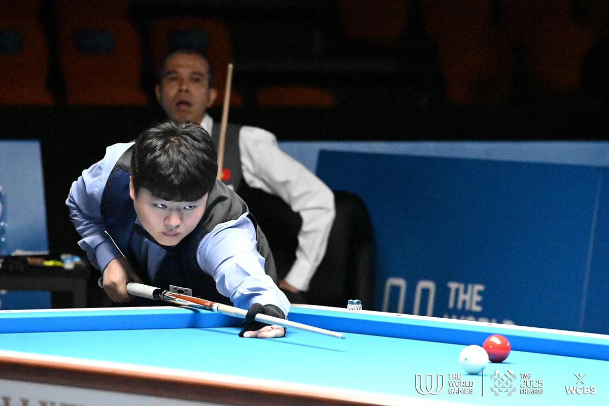 한국 선수 최초로 월드게임 결승에 오른 조명우. 사진=WCBS