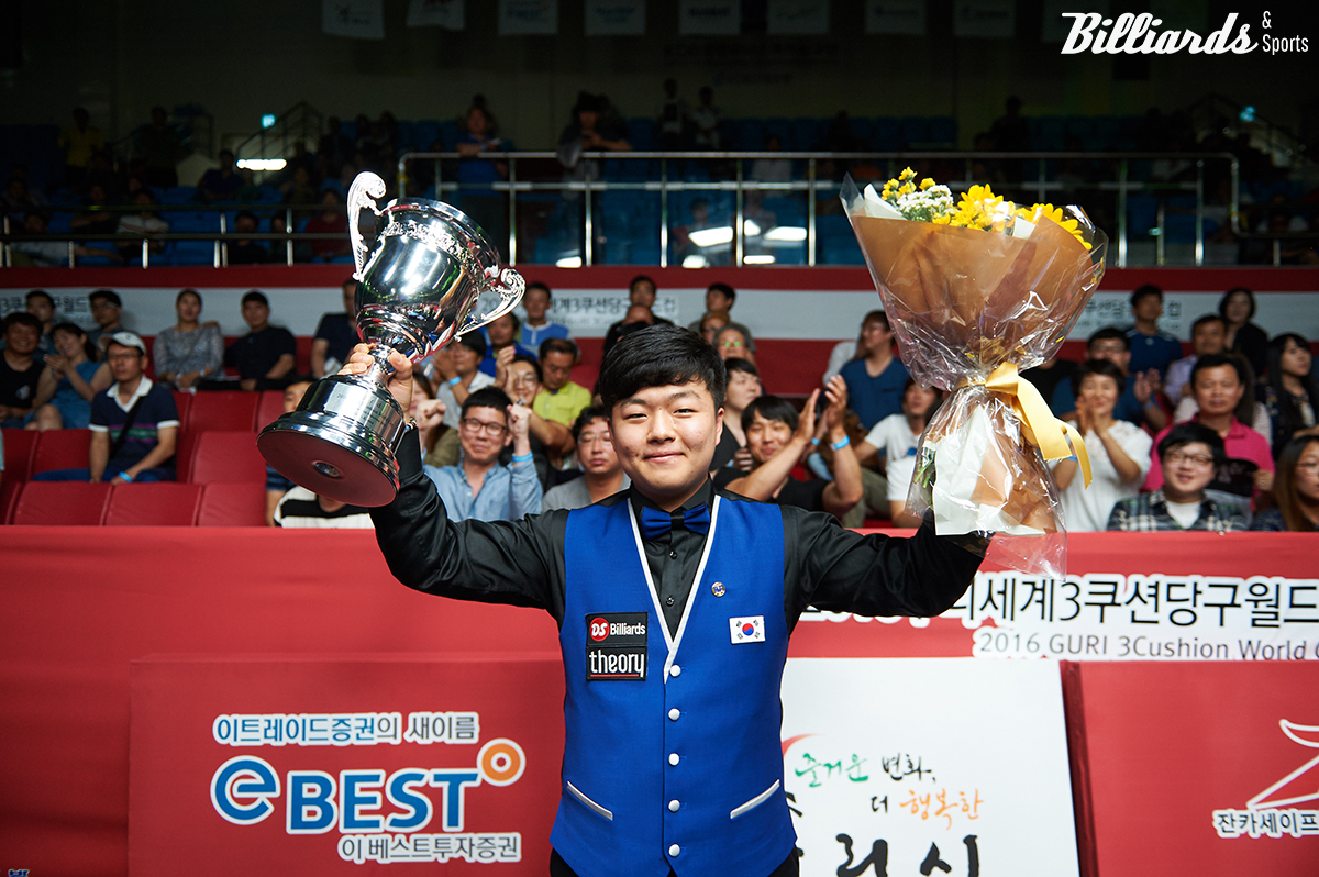 2016년 구리 3쿠션 당구월드컵에서 처음 4강에 진출해 시니어 무대에 화려하게 데뷔한 조명우.  사진=빌리어즈앤스포츠 DB