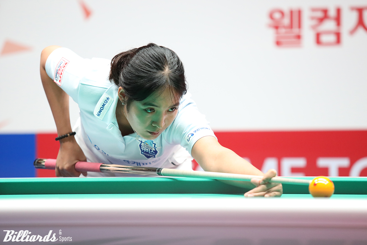 스롱 피아비(우리금융캐피탈)가 2라운드 2일 차 경기에서 명예회복에 다시 나선다. 이번 상대는 1라운드에서 7:9로 뼈아픈 역전패를 당했던 박정현(하림)이다.  사진=고양/이용휘 기자