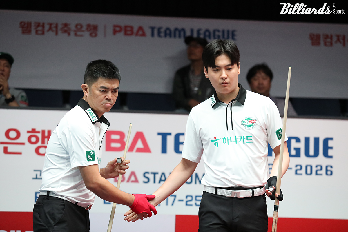 1세트 남자복식을 승리한 응우옌꾸옥응우옌-신정주.