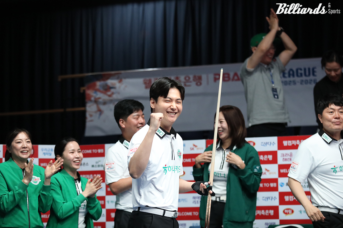 7세트를 승리하고 하나카드의 9연승을 견인한 신정주.  사진=고양/이용휘 기자