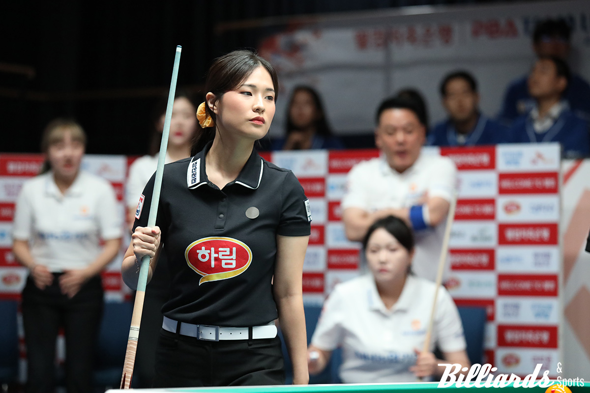 6세트 승리로 세트스코어 3-3 동점을 만들고 승부를 원점으로 되돌린 박정현(하림). 박정현은 2세트에서도 김상아와 호흡을 맞춰 승리해 세트스코어 2점을 기여했다. 