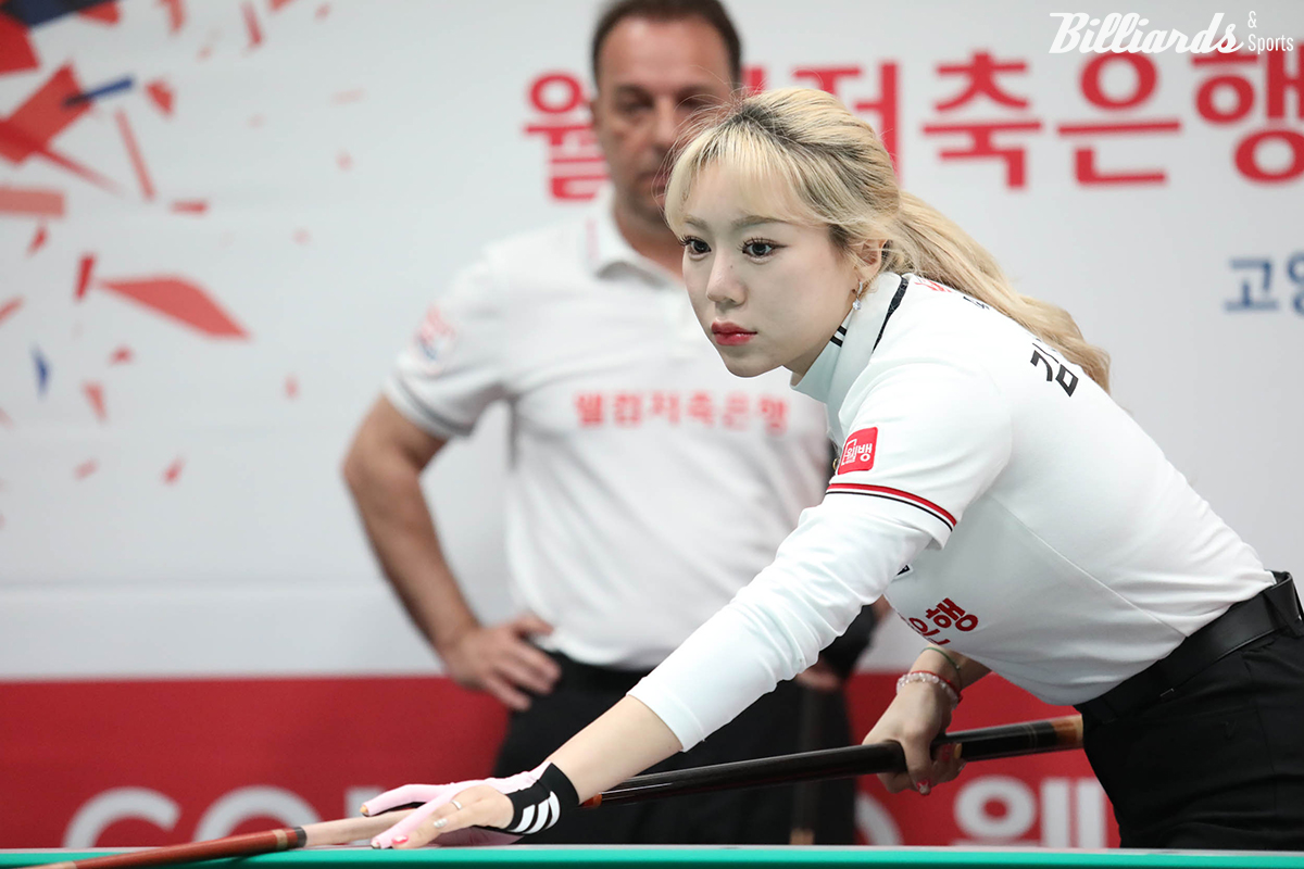 김예은(웰컴저축은행)은 세트스코어 2-3에서 6세트를 따내 7세트로 승부를 연장했다. 사진=고양/이용휘 기자