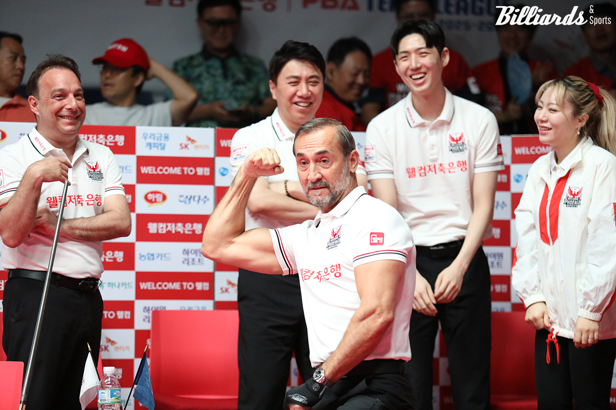 3세트 남자단식에서 세미 사이그너(웰컴저축은행)가 승리하며 2-1로 역전했다. 