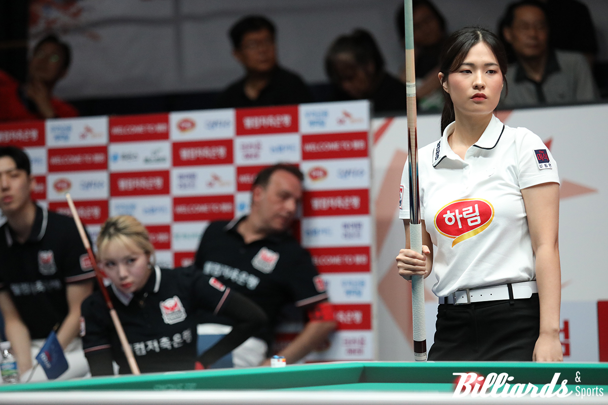 6세트 승리로 세트스코어 3-3을 만든 하림의 박정현.