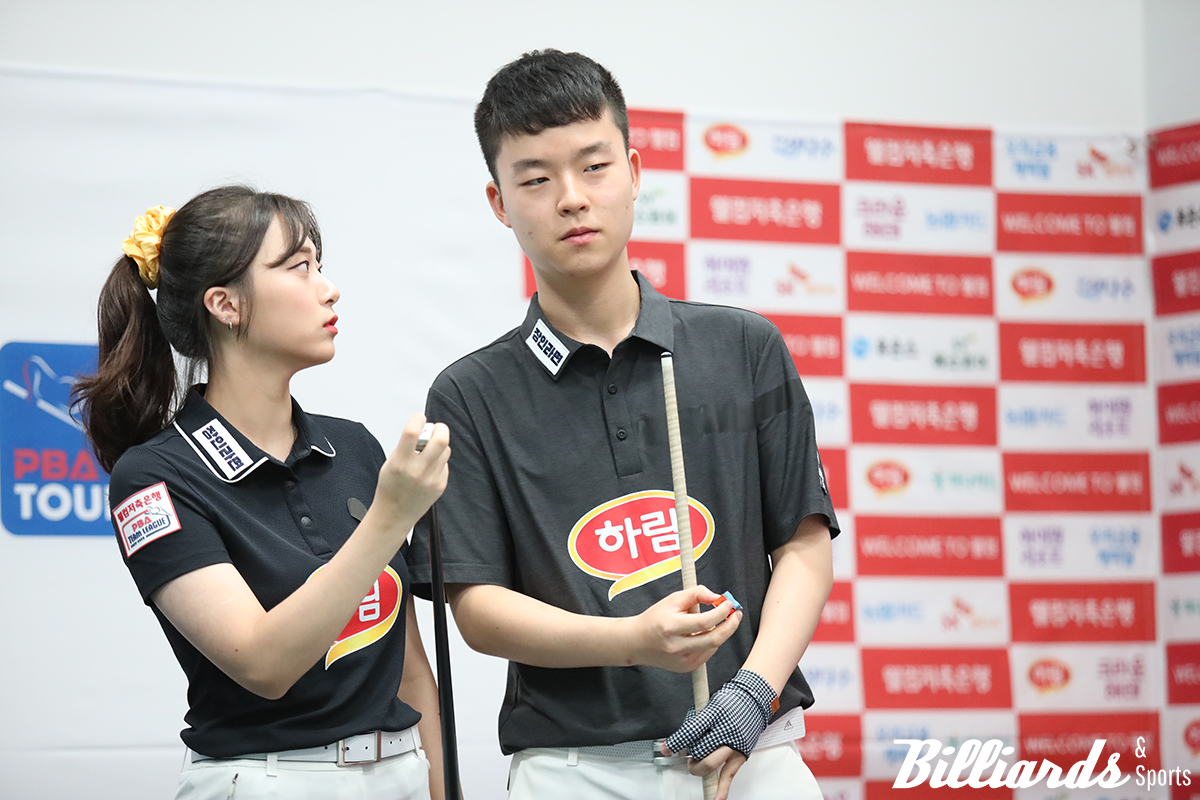 4세트에 호흡을 맞춘 하림의 김영원과 정보윤