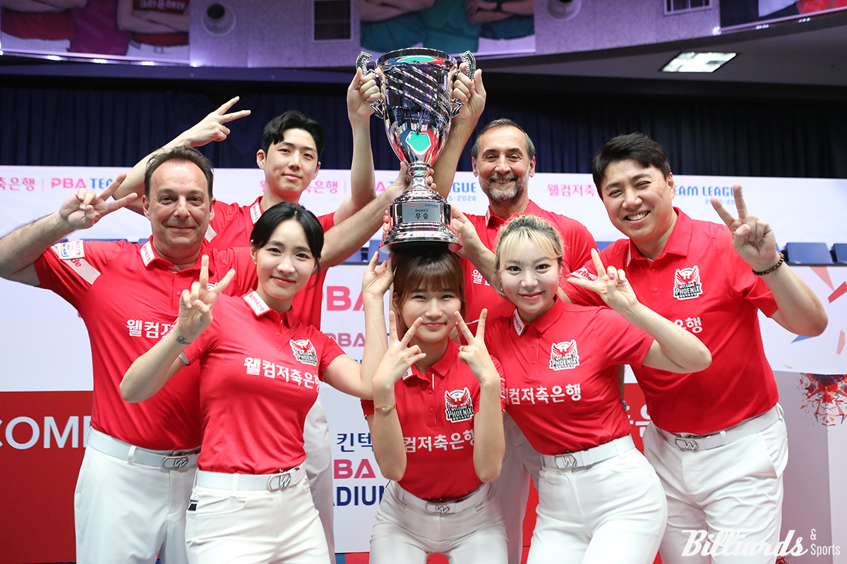 웰컴저축은행이 프로당구 PBA 팀리그 2라운드에서 우승을 차지했다.  사진=고양/이용휘 기자