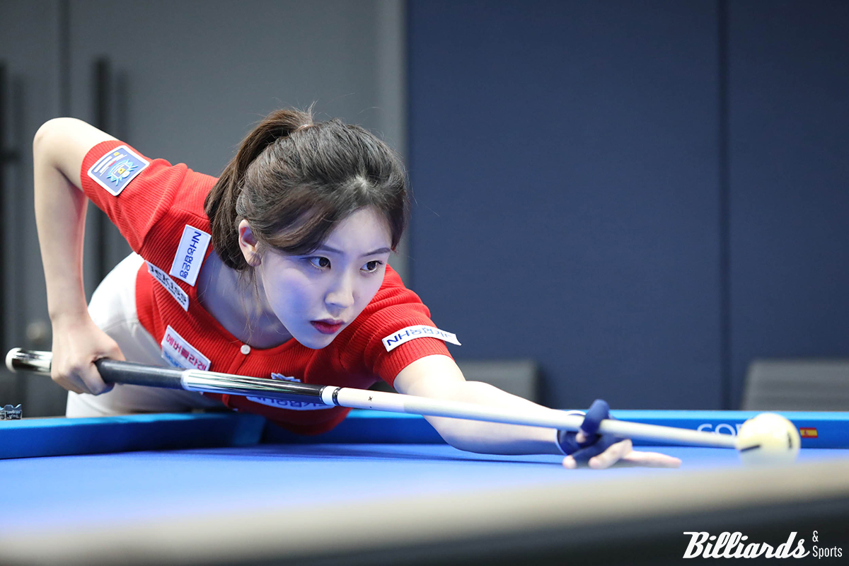 장가연과 64강에서 맞붙는 정수빈(NH농협카드).