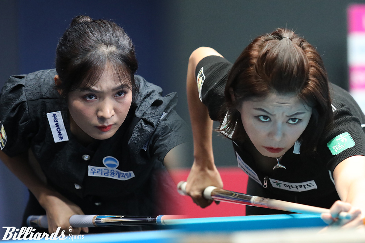 스롱 피아비(왼쪽)와 김가영(오른쪽)의 4차 투어 첫 분위가 다소 엇갈렸다. 32강부터 두 선수의 운명은 과연 달라질까.  사진=고양/이용휘 기자