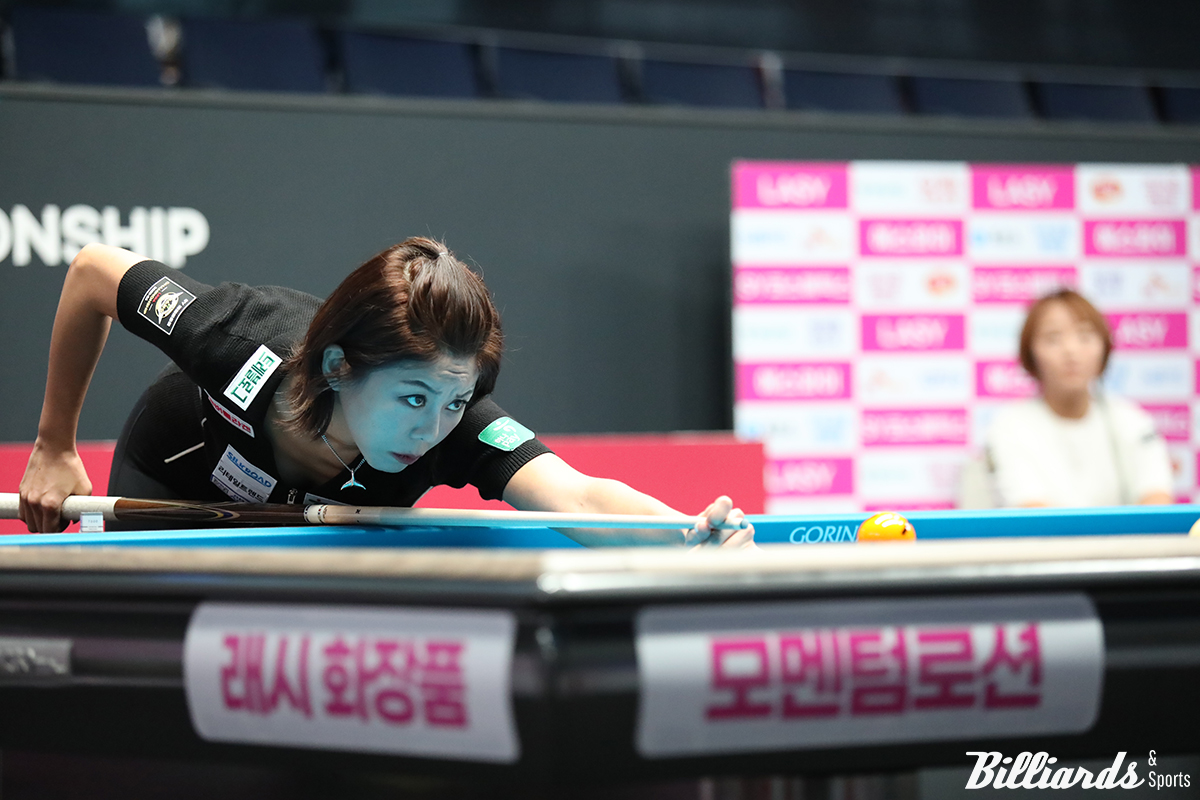 김가영은 지난 3차 투어까지 1점 이상 득점력으로 64강에서 9경기 연속 승리를 거뒀다. 이번 4차 투어는 아쉽게 25점을 완주하지 못했고, 연속 승리는 10경기로 늘어났다.