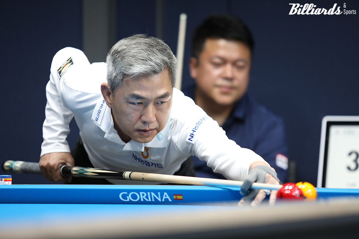 마민껌(NH농협카드)은 128강전에서 애버리지 2.813과 하이런 13점의 맹타를 휘둘러 세트스코어 3-0으로 고경남을 꺾었다.