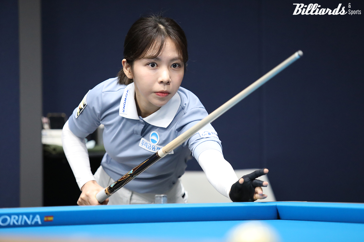 김민영(우리금융캐피탈)은 3-2로 이신영(휴온스)에게 승리하며 8강에 올라갔다.