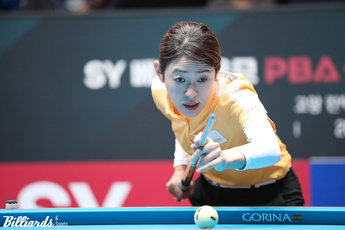 김가영에게 져 8강에서 탈락한 히다 오리에(SK렌터카).