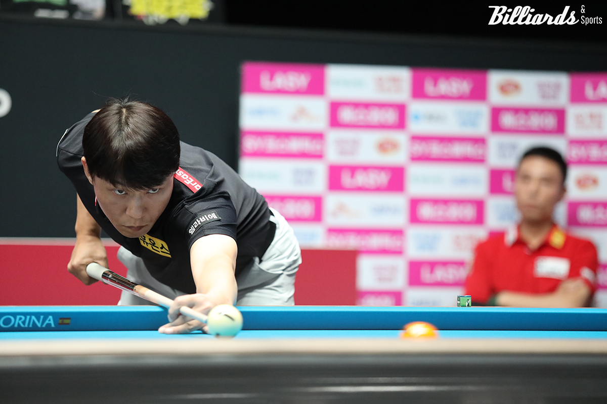 최성원(휴온스)이 4차 투어 16강전에서 최원준1(에스와이)을 세트스코어 3-0으로 꺾고 8강에 진출했다.  사진=고양/이용휘 기자