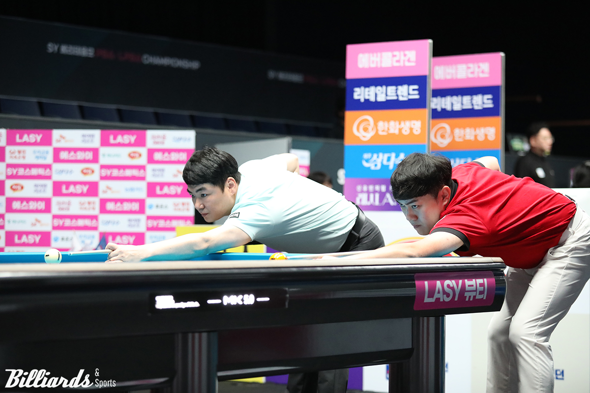 김준태 vs 이상대의 16강전 뱅킹 장면.