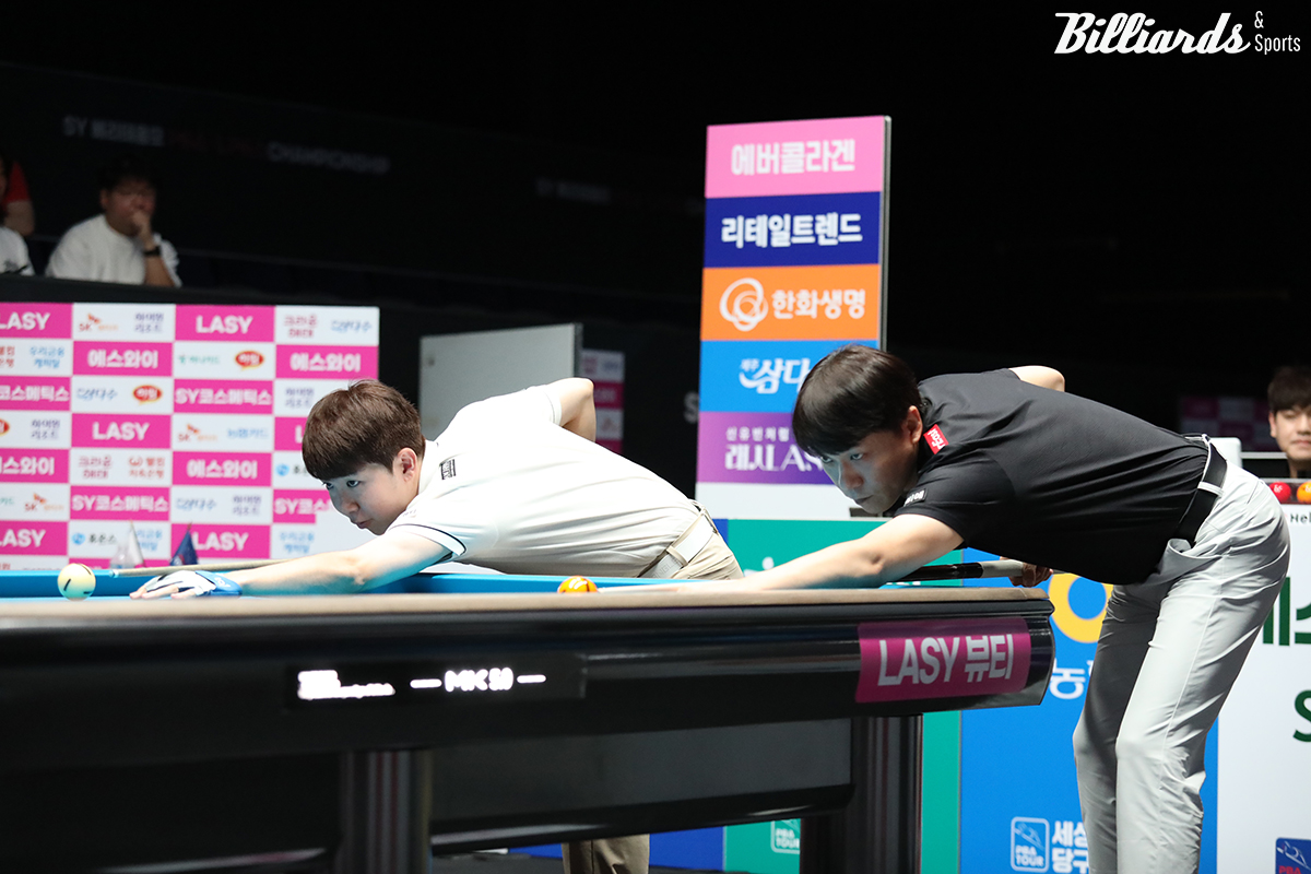 최성원 vs 모리의 8강전 뱅킹 장면.