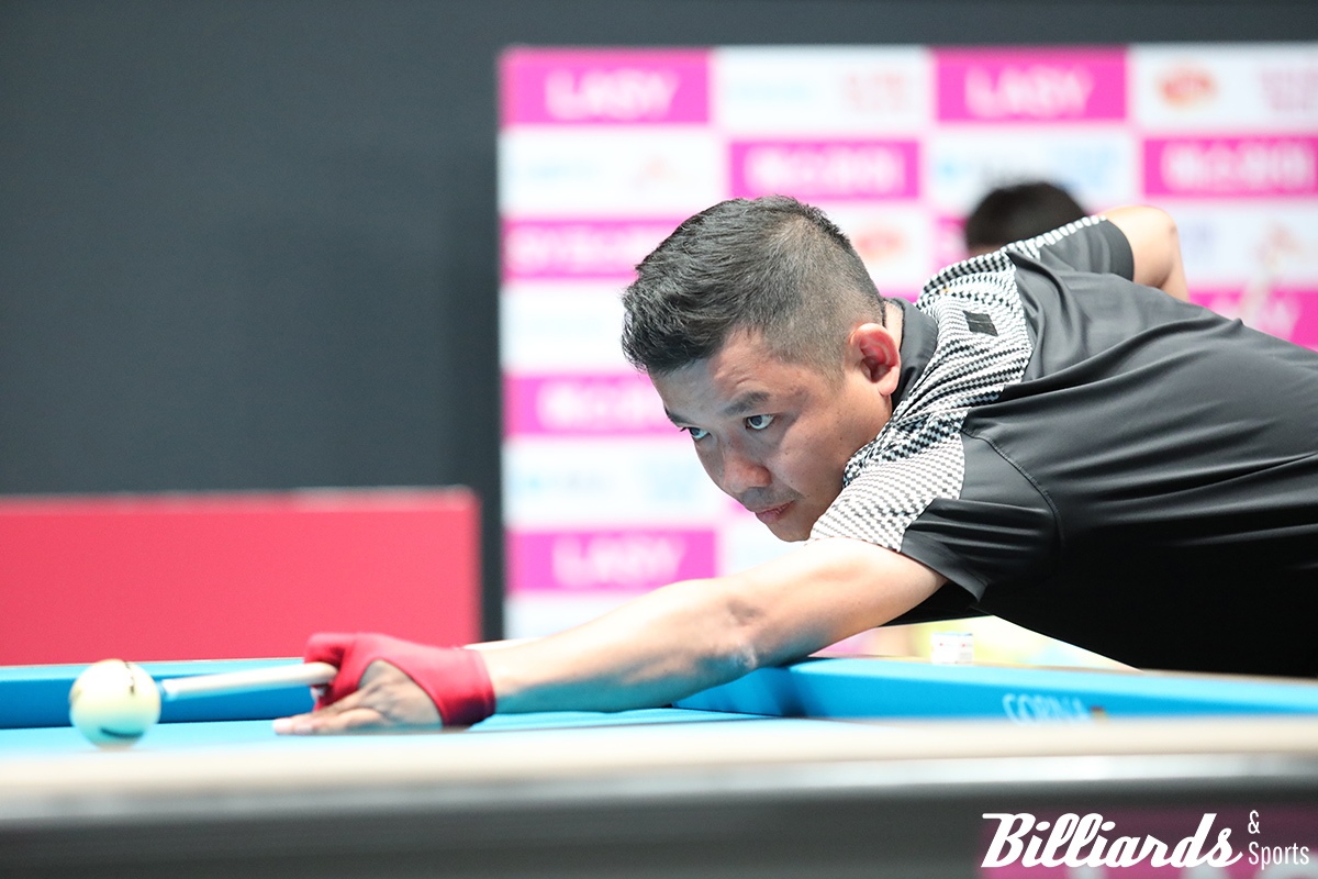 애버리지 2.147을 기록하며 8강전 1위로 4강에 오른 응우옌득아인찌엔.