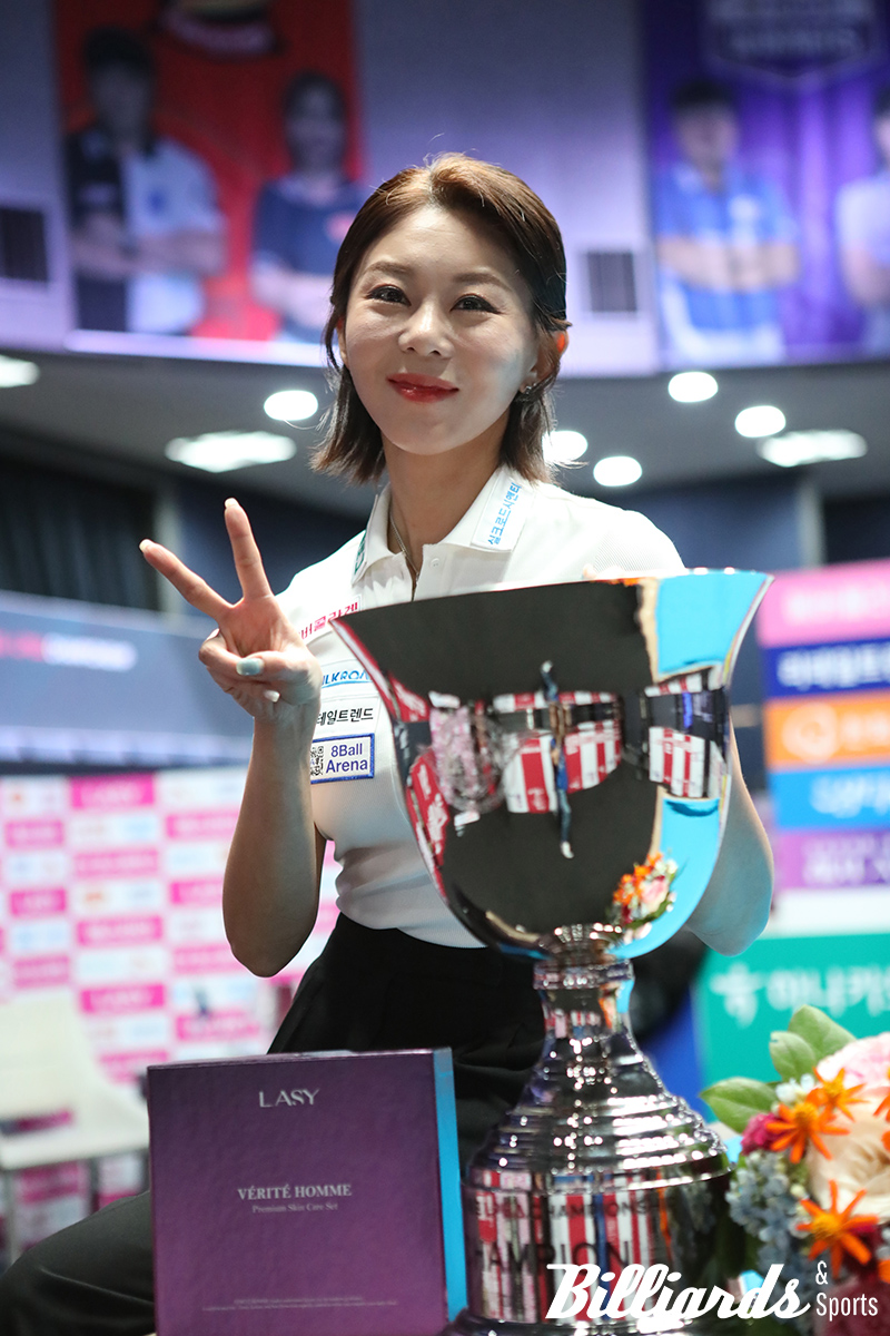 LPBA 투어 개인 통산 16승을 거둔 김가영.