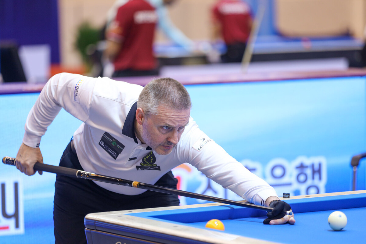 프레데리크 쿠드롱(벨기에)이 7년 만에 복귀하는 세계선수권 무대에서 한국의 김행직(전남), 최완영(광주)과 예선 조별리그에서 맞붙는다.  사진=SOOP 제공