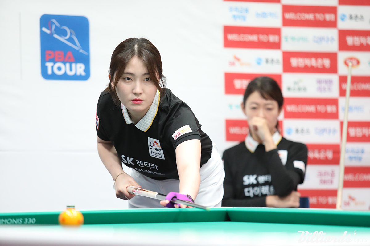 SK렌터카가 휴온스를 상대로 4-0의 영봉승을 거두며 전날 패배를 만회했다. 사진은 2세트와 4세트 복식전 승리에 기여한 강지은(SK렌터카).  사진=고양/이용휘 기자