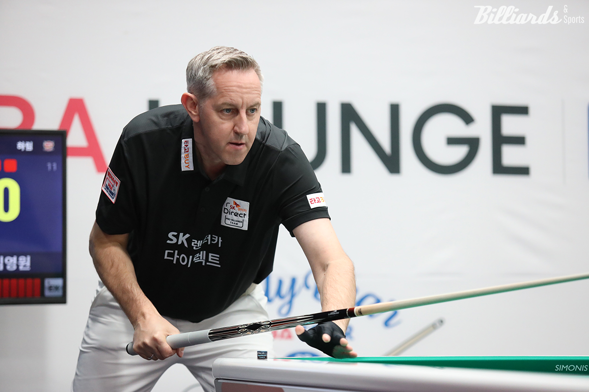 1세트 남자복식에서 조건휘와 함께 퍼펙트큐(11점)를 성공시킨 에디 레펀스(벨기에).