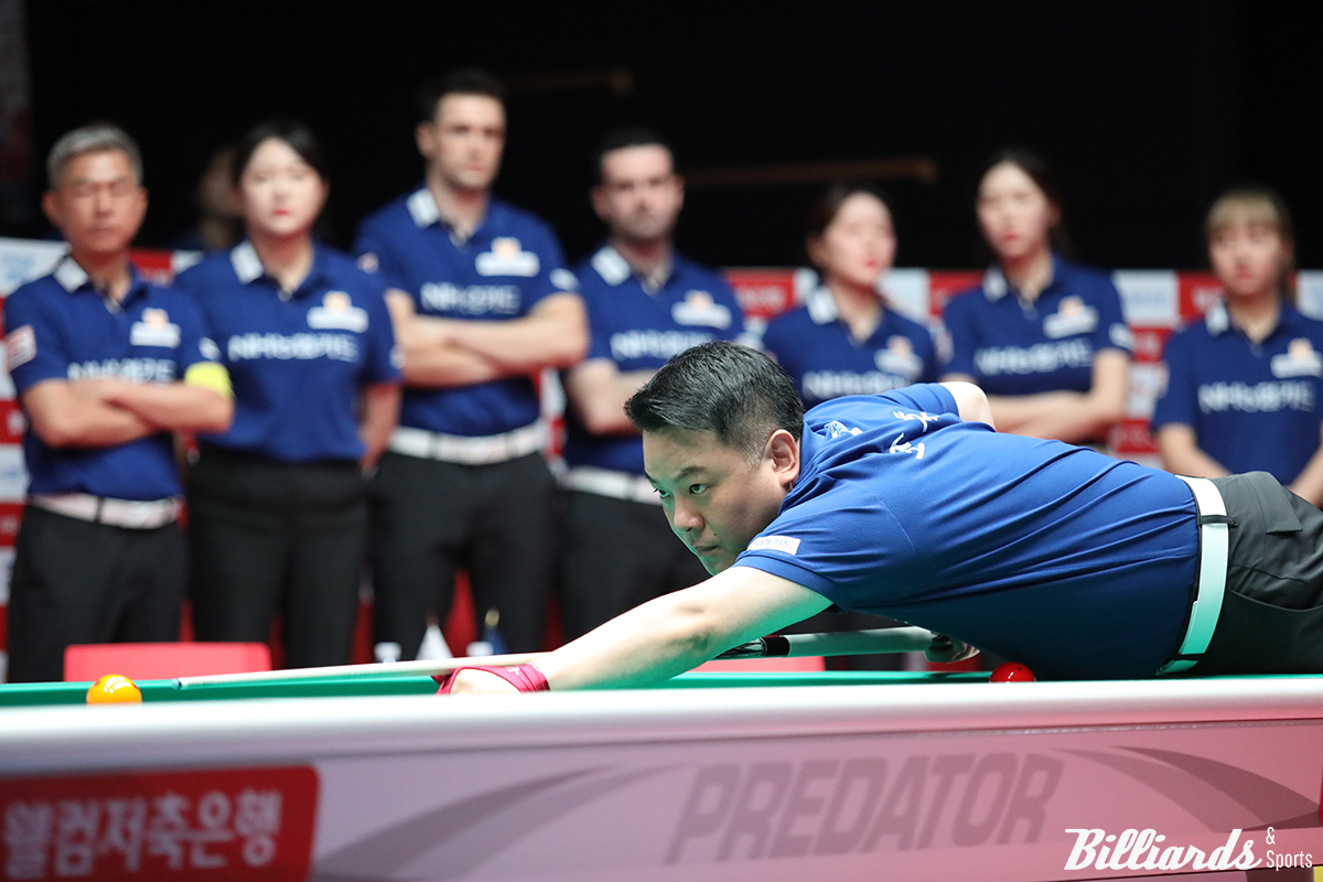 NH농협카드의 리더 조재호가 단식전 연패를 탈출하며 팀 승리를 견인했다.  사진=빌리어즈앤스포츠 DB