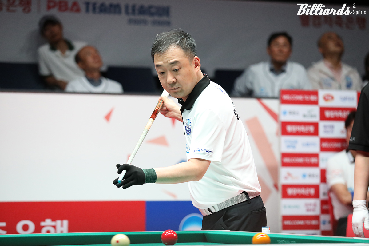 1세트 남자복식전에서 승리한 엄상필은 3세트 남자단식에서는 1점 차로 김준태(하림)에게 패했다.