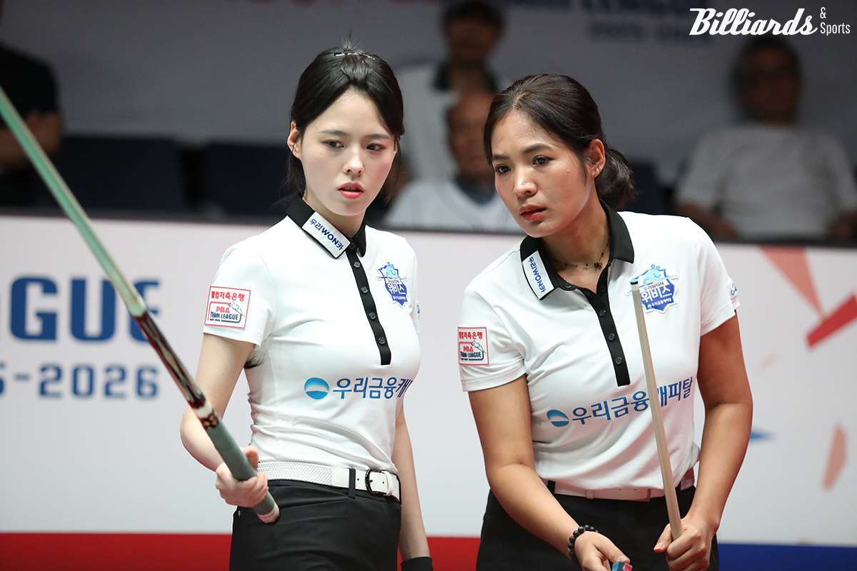 우리금융캐피탈 스롱-서한솔은 2세트 여자복식전을 승리했다.