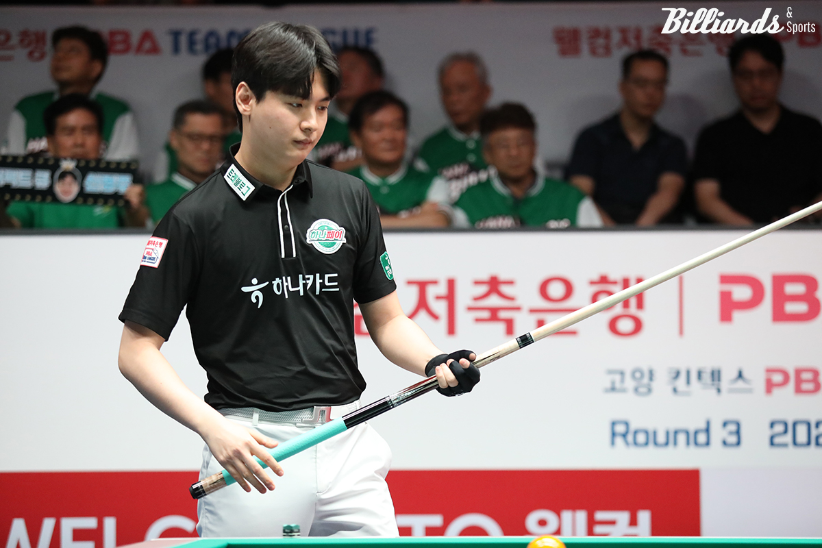 5세트에서 쩐득민(하림)을 꺾은 하나카드 신정주.