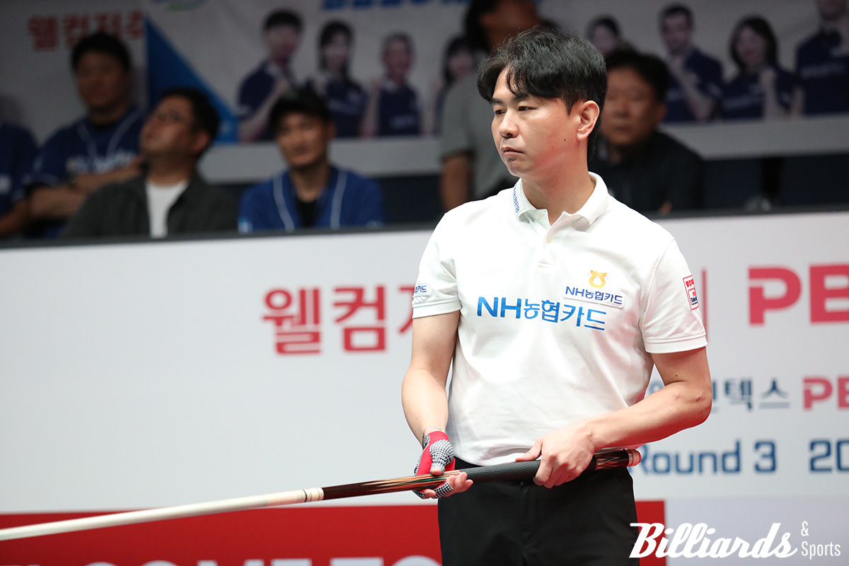 7세트 끝내기 승리로 세트스코어 3-3에서 4-3 승리를 이끈 김현우1(NH농협카드).