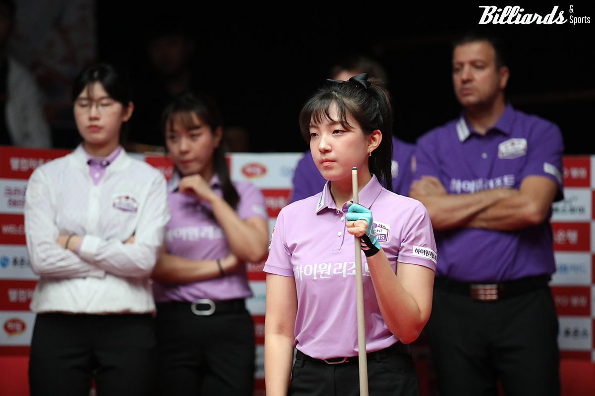 4세트 혼합복식에서 임성균과 출전해 승리를 거둔 하이원리조트 전지우.