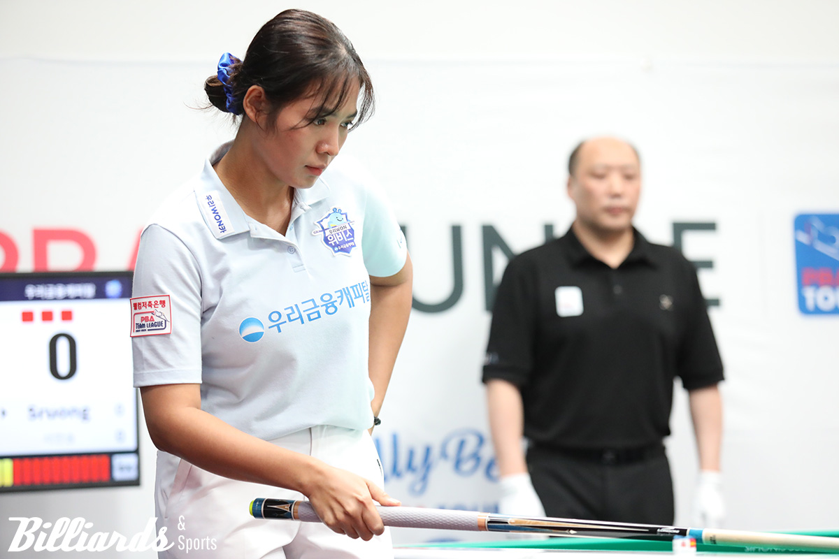 스롱 피아비(우리금융캐피탈)는 2세트와 6세트에 출전해 모두 김가영(하나카드)에게 패하고 말았다.