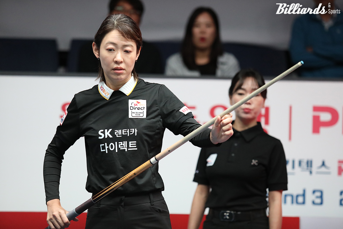 SK렌터카 히다는 2세트 여자복식에서 8점을 치며 승리했다.