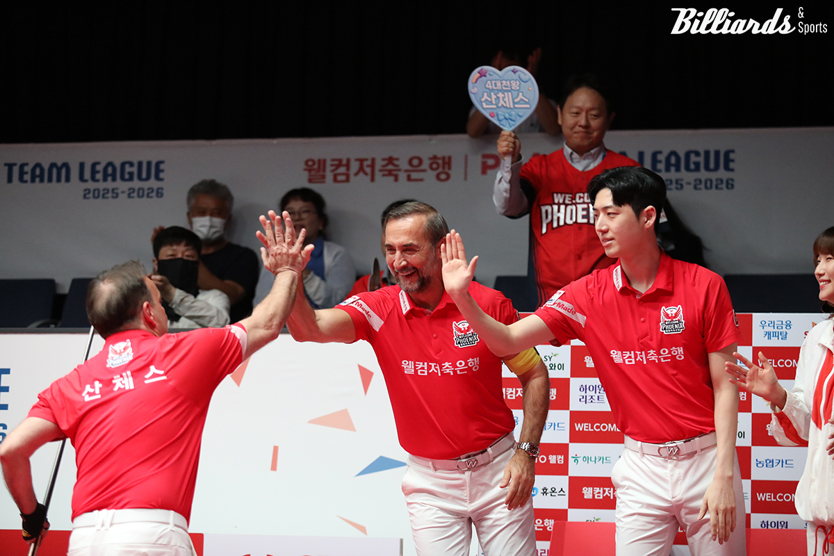 5세트 남자단식에서 강동궁(SK렌터카)을 꺾고 2-3으로 추격한 다니엘 산체스(웰컴저축은행).