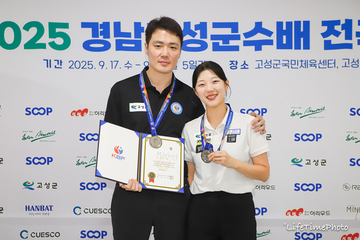 준우승을 차지한 이준호-권보미.