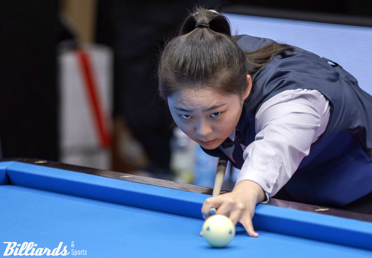 김하은은 8강에서 38이닝 만에 30:17로 자켈린 페레스(페루)에게 승리를 거두고 준결승에 진출했다.